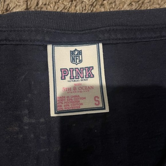 NFL Pink By Victoria's Secret Seattle Seahawks Burnout T-Shirt W/Crystals- Small - Picture 2 of 7